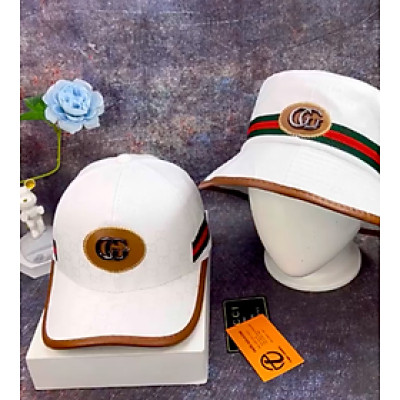 Combo nón cặp nam nữ GC phối vải kaki form chuẩn thời trang đường phố cao cấp