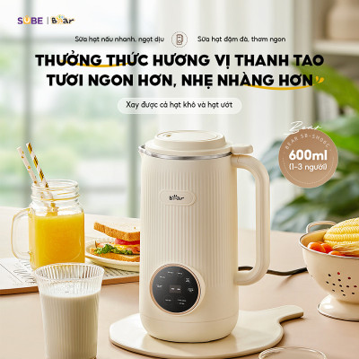 Máy làm sữa hạt Bear 0.6L SB-SH06C 0.6L (600W) - Hàng chính hãng