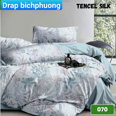 Bộ drap gối Tencel vải Hàn Quốc , đỉnh cao mát , mềm mại { drap và 3 áo gối}
