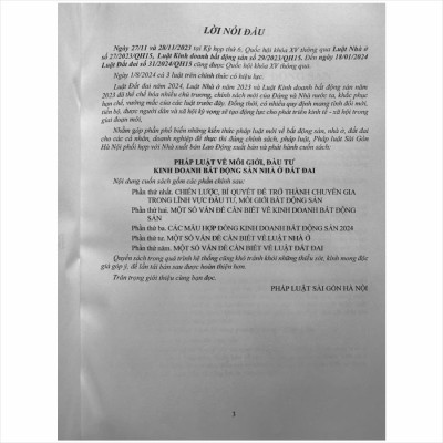 Sách Pháp Luật Về Môi Giới, Đầu Tư Kinh Doanh Bất Động Sản Nhà Ở và Đất Đai - V2488D