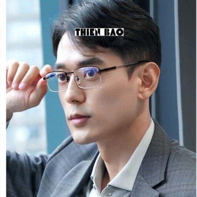 Kính lão thị, kính viễn thị Nam nữ  hàng đẹp xẻ cước KVM367 chống as xanh Gọng TITANIUM càng dẻo chuẩn độ