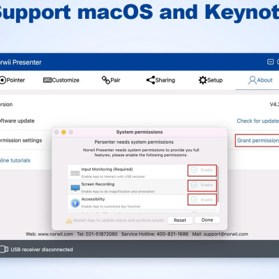 Bút trình chiếu kĩ thuật số LASER xanh NORWii N96S dùng cho màn hình LED/TV và màn chiếu. Tích hợp bộ nhớ 32GB. HÀNG CHÍNH HÃNG CÓ BẢO HÀNH 