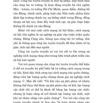 Công tác tư tưởng và những vấn đề đặt ra với công tác tư tưởng trong thời kỳ phát triển mới của đất nước ( Xuất bản lần thứ hai có chỉnh sửa)