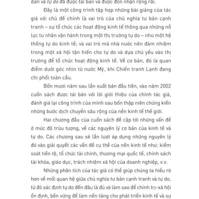 Chủ Nghĩa Tư Bản Và Tự Do - Capitalism And Freedom