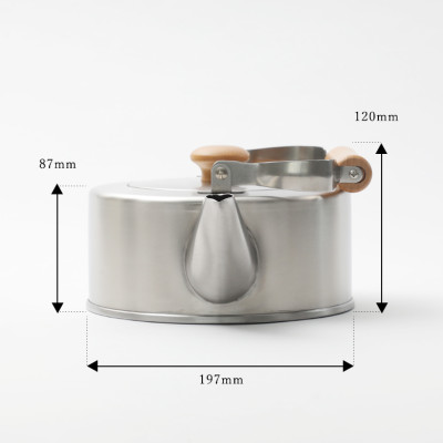 Ấm đun nước bếp từ cao cấp Freiz Takumiya 2.5L, thân bằng inox không gỉ, không bị ăn mòn, luôn sáng bóng và khó móp méo - nội địa Nhật Bản