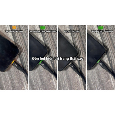 Cáp Sạc Nhanh Thông Minh Tự Ngắt Pisen Pro - Fox Intelligent PowerOff Lightning USB-C 1.2m