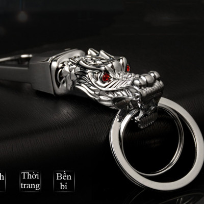 Móc Treo Chìa Khóa Oto Xe Máy ZB-8773 Hình Đầu Rồng Mắt Ngọc Cực Chất ( giao màu ngẫu nhiên )