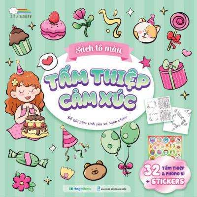 Combo Sách Tô Màu - Tấm Thiệp Cảm Xúc + Hộp 20 Bút Lông Màu Pastel Rửa Được Washable Fiber Pen - Colokit SWM-C008