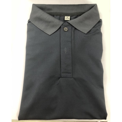 Áo Thun Có Cổ Cá Sấu 4 Chiều thoitrang24h Màu Xám Đậm Lông Chuột Đồng Phục Nam Nữ