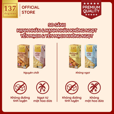 Lốc 3 hộp Sữa hạt Óc chó Nguyên chất 137 DEGREES 180ml