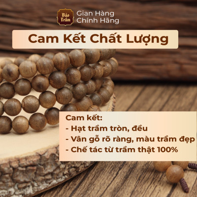  Vòng Trầm Hương 14 ly – 15 Hạt – Cao Cấp | Bảo Trầm – Trầm Tự Nhiên 100% – Hương Trầm Dịu Nhẹ – Phong Thủy Hộ Thân