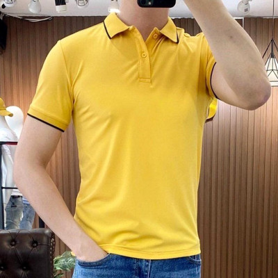 Áo Thun Có Cổ Cá Sấu Mè 4 Chiều Màu Vàng Cúc Thời Trang 24h