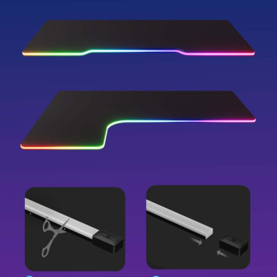 Dây LED RGBIC trang trí dán cạnh bàn Govee RGBIC LED Neon Rope Lights for Desks H61C3 | 10 ft/3m