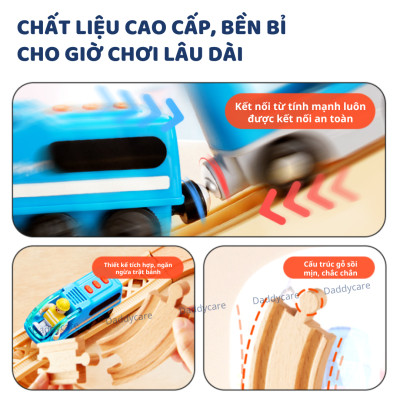 Bộ lắp ráp mô hình, khối xây dựng đường tàu hỏa Mideer Train Track Building Blocks - Urban Adventure