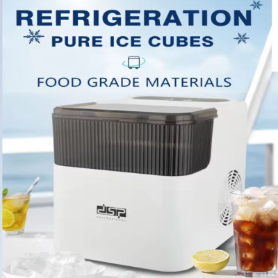 Máy làm đá viên siêu tốc, chỉ trong 6 phút Thương hiệu Nga cao cấp DSP KD8001, Công suất làm đá 90-165W, sản lượng 12kg/24h, Dung tích bình chứa 1,4 lit - HÀNG NHẬP KHẨU, BẢO HÀNH 12 THÁNG