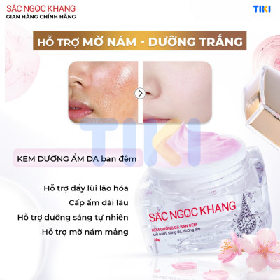 Combo 5 món Nước tẩy trang 145ml + Sữa rửa mặt 100g + Nước hoa hồng 145ml + Kem chống nắng 50g + Kem dưỡng da ban đêm 30g [Sắc Ngọc Khang official]