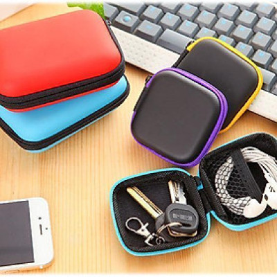 Bóp Đựng Tai Nghe, Dây Cáp Sạc Hình Chữ Nhật