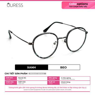 Gọng kính 2621 hợp kim thời trang nam nữ siêu nhẹ siêu bền OURESS