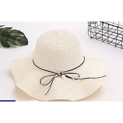 Nón rộng vành đi biển đẹp Mũ rộng vành đi biển Mũ cói đi biển rộng vành chống tia UV Panama thời trang Hàn Quốc dona21040807