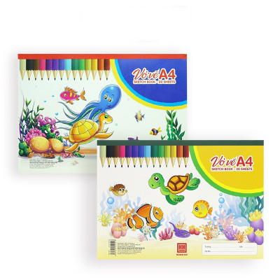 Vở vẽ Hồng Hà A4 20 tờ  định lượng 100gsm độ trắng tự nhiên - 4941