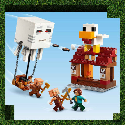 Bộ Lắp Ráp Cuộc Tấn Công Làng Bằng Khinh Khí Cầu Của Ghast LEGO MINECRAFT 21273 (555 chi tiết)