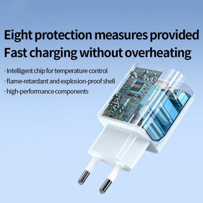 Sạc Nhanh Pisen Quick - Mr White USB-C 20W