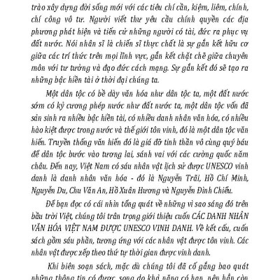 Các Danh Nhân Văn Hoá Việt Nam Được UNESCO Vinh Danh (Tái bản 2025) 