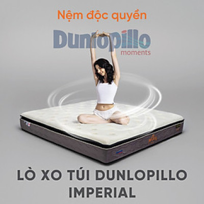 Nệm lò xo túi Dunlopillo Imperial Sang Trọng Đẳng Cấp Kháng Khuẩn Làm Mát Độ cao 29cm