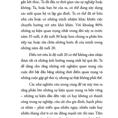 Tuổi 20 - Những Năm Tháng Quyết Định Cuộc Đời Bạn (Tái Bản 2018)