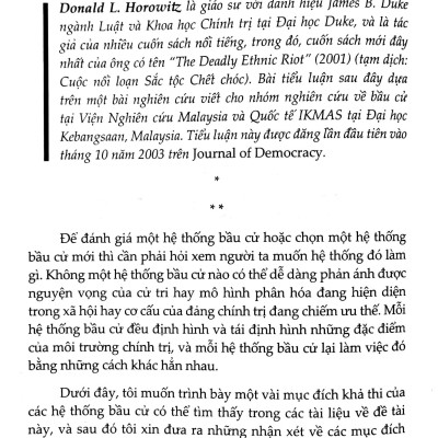 Các Hệ Thống Bầu Cử Trên Thế Giới