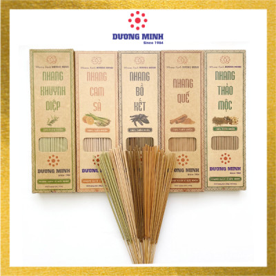 Nhang sạch Dương Minh hộp 180cây 30cm 100% thành phần tự nhiên hương nhang dịu nhẹ ít khói dùng thờ cúng thắp hương, thư giãn, thanh lọc không khí