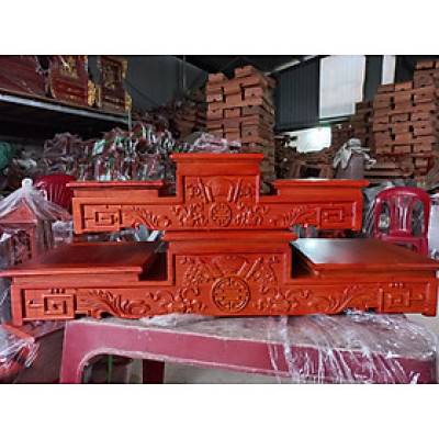 Tam sơn tam cấp bục kệ bát hương bát nhang ,bằng gỗ hương kt mặt vuông 22cm