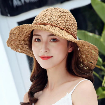 Mũ rộng vành chống nắng đi biển gấp gọn. Nón rộng vành chống nắng đi biển gấp gọn. Mũ đi biển rộng vành. Nón đi biển rộng vành chống tia UV thời trang Hàn Quốc dona21033018
