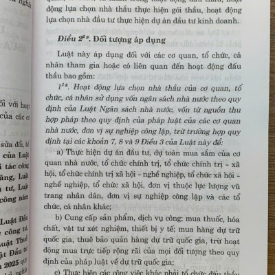 Luật Đấu Thầu năm 2023 (Sửa đổi, bổ sung năm 2024, 2025)