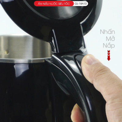 Ấm siêu tốc Gali GL-18A10 dung tích 2.2 Lít. Thiết kế 2 lớp chống nóng, giữ ấm . Hàng chính hãng, bảo hành 24 tháng
