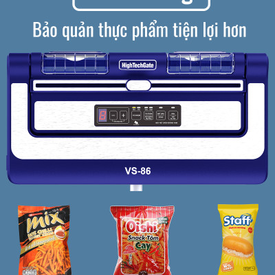 Máy hút chân không VS-86 hút mọi loại túi, tích hợp hàn thông minh, hút khô và hút ướt dễ dàng với 2 bình nước thải, sử dụng 2 motor hút mạnh mẽ, hút và thổi phồng tiện lợi, hàng chính hãng