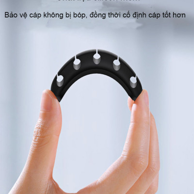 Kẹp Dán Cố Định Dây Cáp KitAcoom, Đế Kẹp Dây Sạc Điện Thoại, Dây Tai Nghe, Cáp Chuột Máy Tính - Hàng Chính Hãng