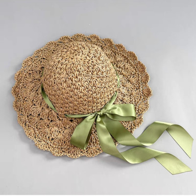 Mũ nón rộng vành đi biển du lịch dã ngoại chống nắng chất liệu cói thời trang Hàn Quốc dona25012102