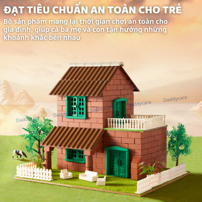 Đồ chơi lắp ráp khối xây dựng mô phỏng mini Mideer My First Building, đồ chơi nhập vai kĩ sư cho bé