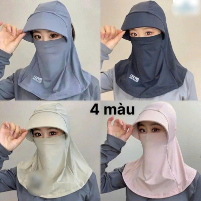Mũ chống nắng chùm kín lụa băng thoáng khí mềm mát, chống tia UV , làm mát nhanh, chống nắng, thấm hút mồ hôi phù hợp cho cả nam và nữ