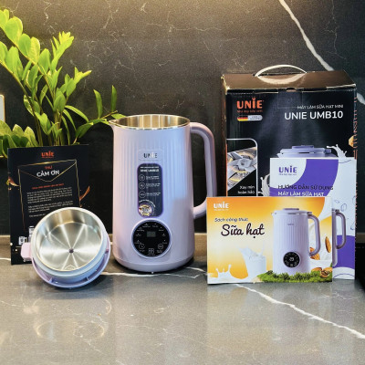 Máy Làm Sữa Hạt Đa Năng Mini UNIE UMB10 (Model New) 8 Chức Năng, Dung Tích 1L - Hàng Chính Hãng