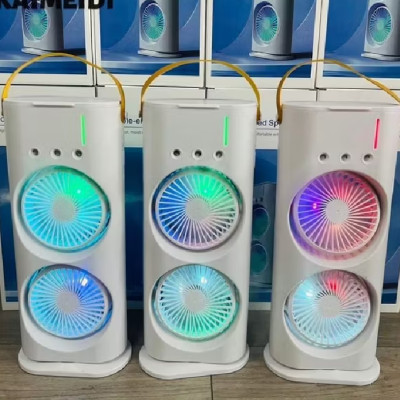 Quạt phun sương 2 tầng đèn LED đổi màu điều khiển từ xa