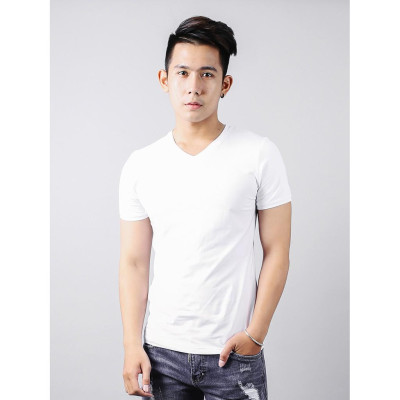 Áo Phông Cổ Tim Giá Rẻ Vải Dày Mịn 24h