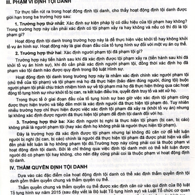 Phương Pháp Định Tội Danh Với 538 Tội Danh Trong Bộ Luật Hình Sự Năm 2015, Được Sửa Đổi, Bổ Sung Năm 2017