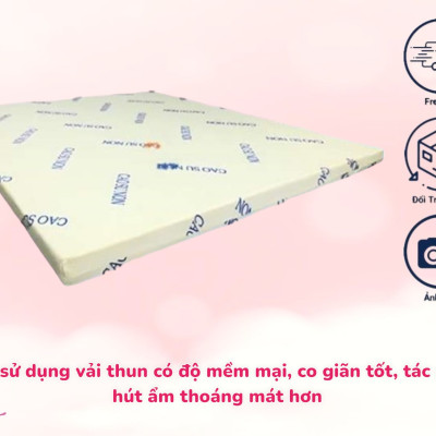 Nệm Cao Su Non America Đệm Cao Su Non Hàng Chính Hãng Gấp 3 Đủ Size 1m Đến 1m8 Dày 10cm