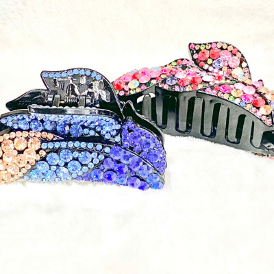 Kẹp Tóc Sau Hình Chiếc Lá Đính Đá - Phụ Kiện Sang Trọng Cho Nét Đẹp Quý Phái Dành Cho Người Yêu Thương