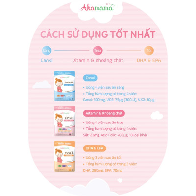 Bổ sung DHA & EPA cho bà bầu Akamama (90 viên)