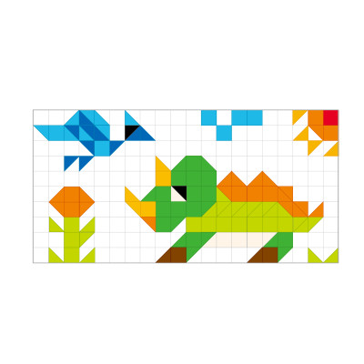 Đồ Chơi Bộ Tranh Xếp Nút TOONYKIDS - Đồ Chơi Thông Minh Cho Bé - JURASSIC PUZZLE TN011 [Tặng Kèm Sticker]