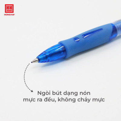 Hộp 12 Bút gel, bút bi nước Hồng Hà mực Xanh, Đen, Đỏ màu sắc tươi sáng - 2766