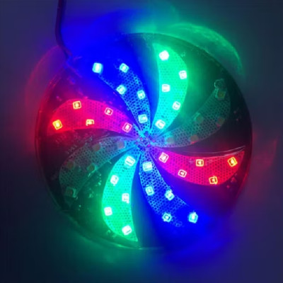 Đèn LED xoay chong chóng trang trí xe máy ôtô xe điện hiệu ứng đảo chiều